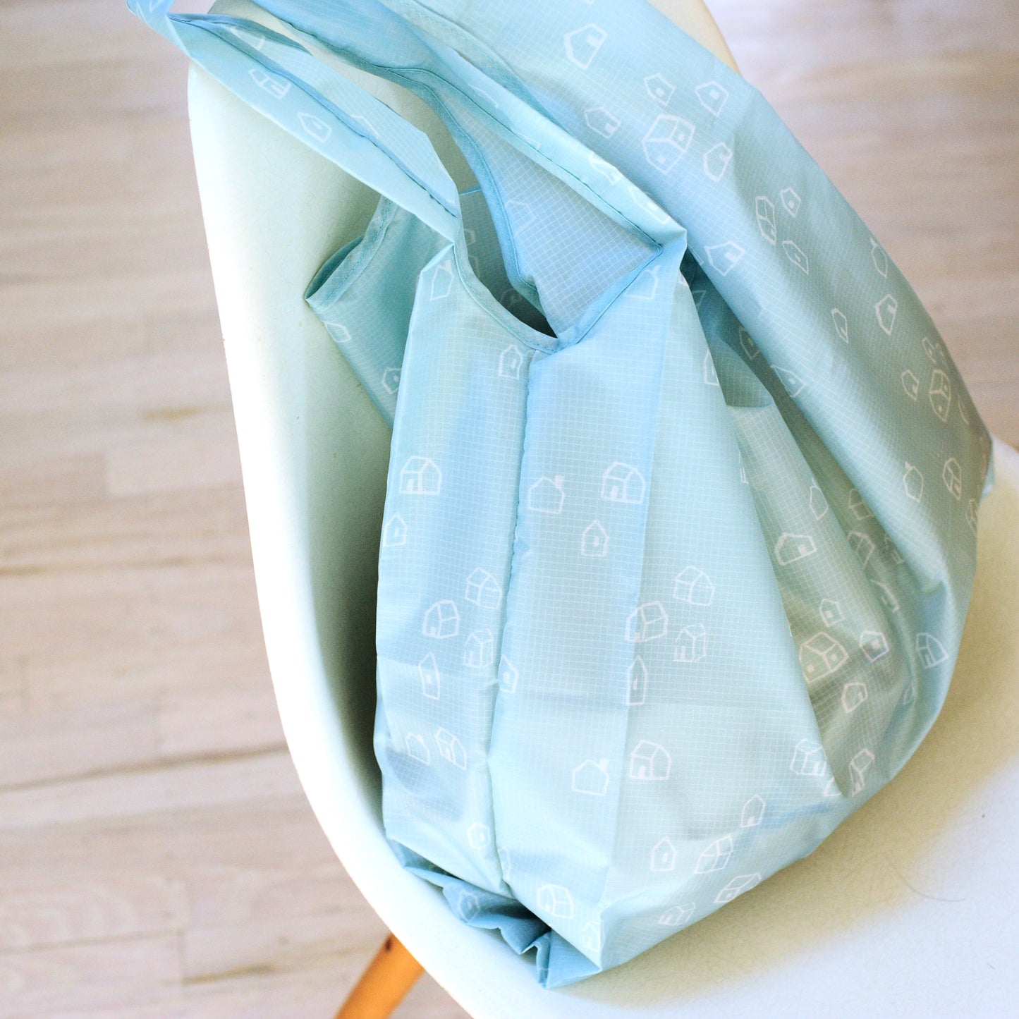 Foldable Shopper Tote - Houses