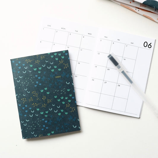 2025 Small Monthly Planner - Midnight Garden